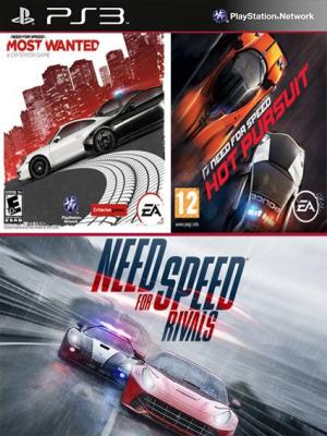 3 juegos en 1Need for Speed Rivals Mas Need for Speed Most Wanted Mas Need for Speed Hot Pursuit PS3