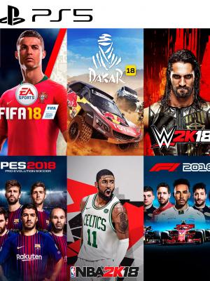 Pack de 6 juegos deportes 2018 PS5